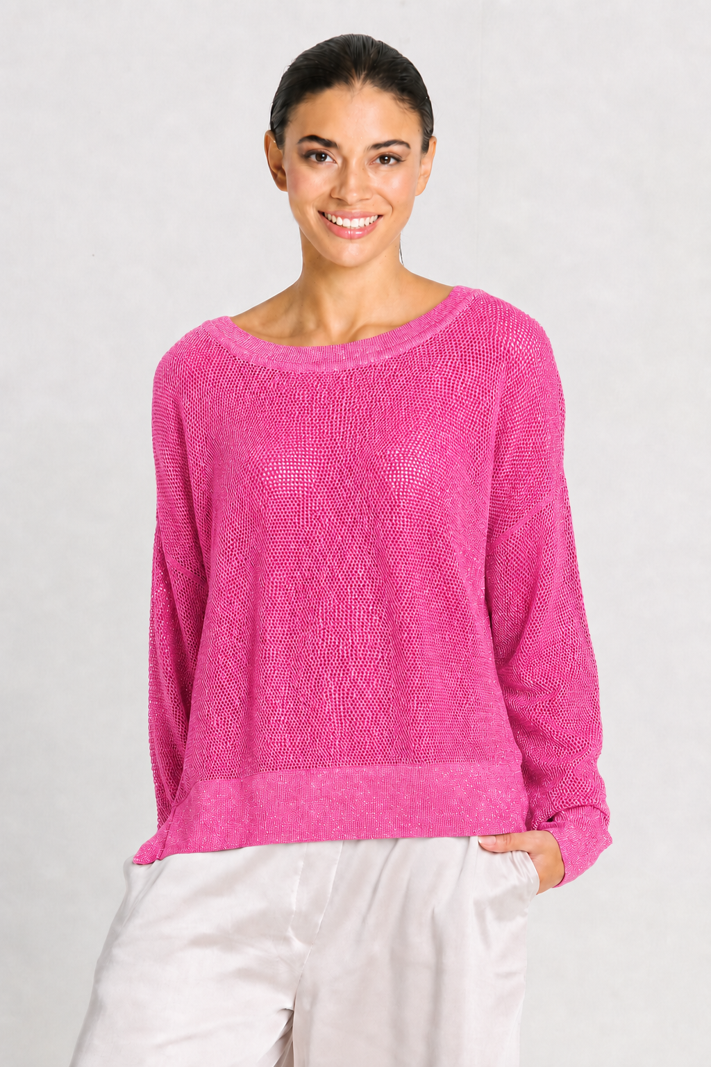Pima Cotton Metallic Mini Seed Stitch Punch