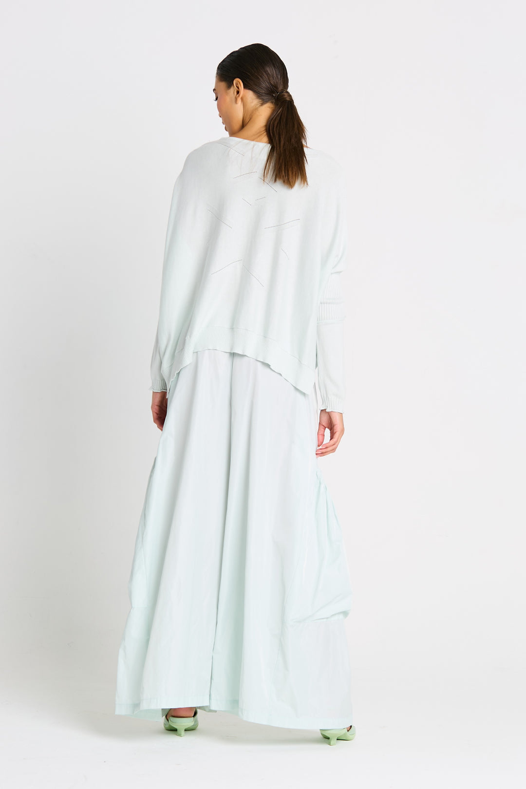 Pima Cotton Stiches Sweater Mint