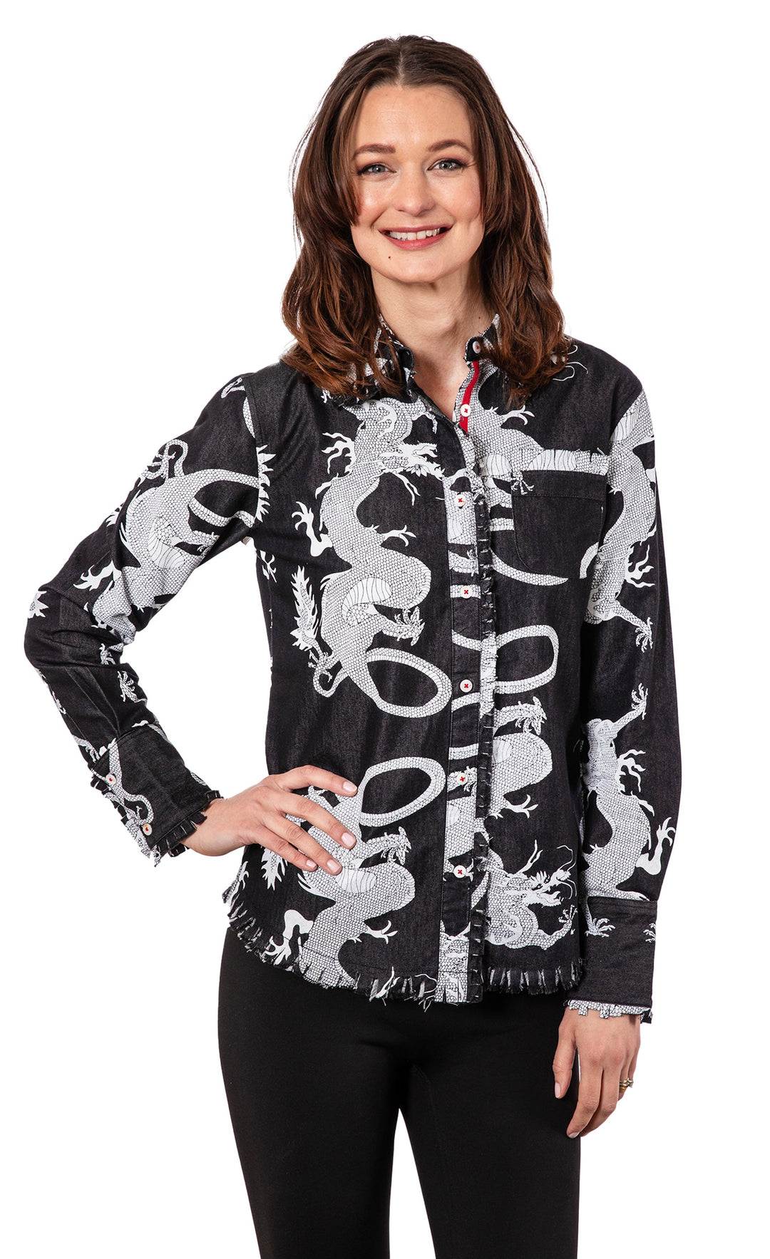Black Denim Dragon Cape Cod