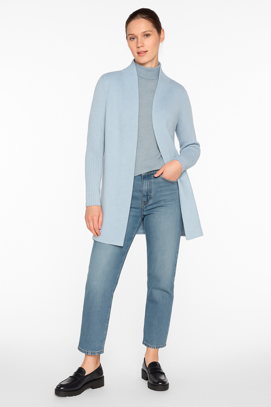 RIB SLEEVE COAT