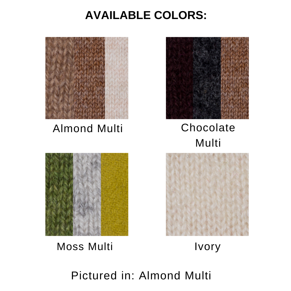 MIXED STITCH VEE CARDIGAN