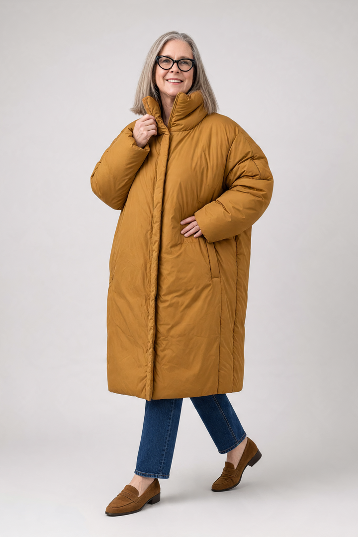 3/4 Puffer Coat Bronze
