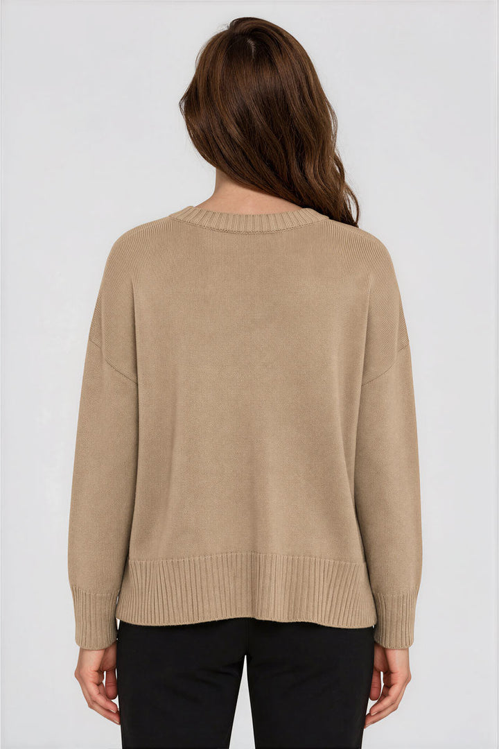 Hem Pocket Sweater Wheat