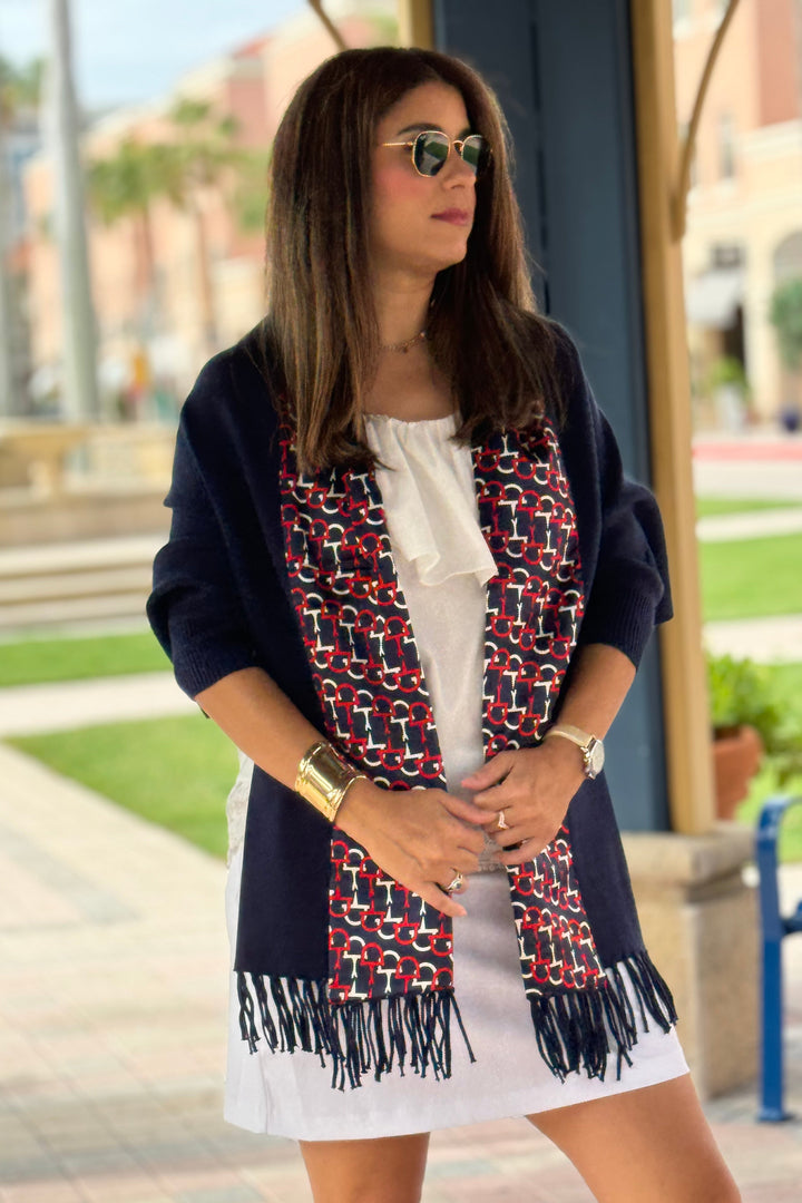 Cozy Sweater Wrap / Navy / Get My Bit