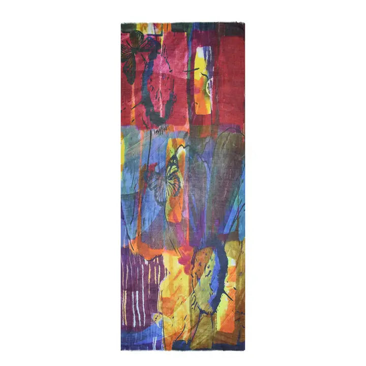 Button Abstract Scarf