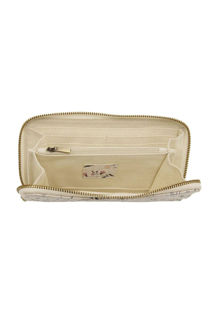 Chloe Printed Zip Around Wallet/ Wristlet White