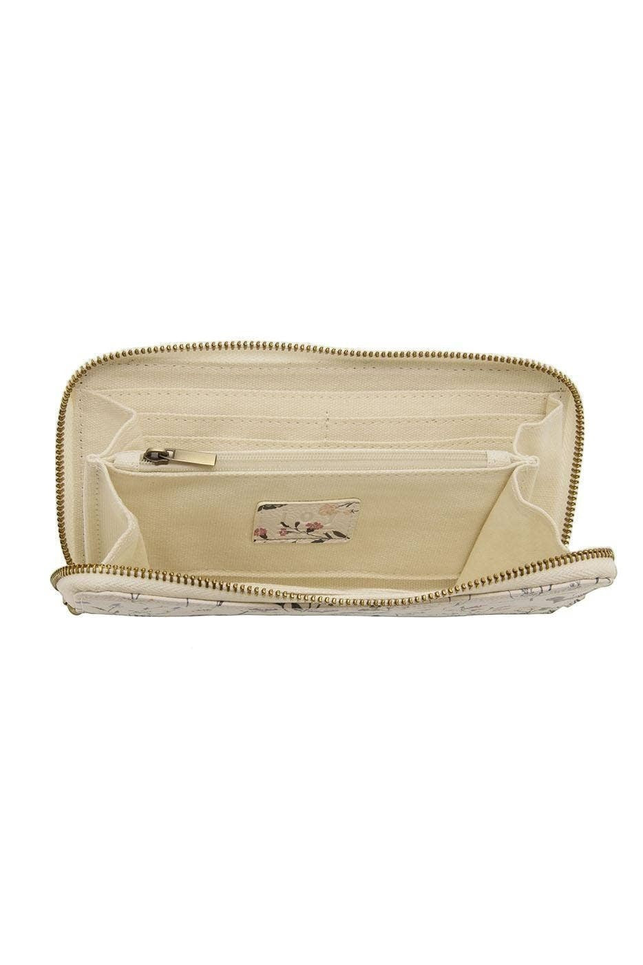 Chloe Printed Zip Around Wallet/ Wristlet White