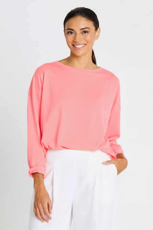 Pima Cotton Mini Luxury Boxy Tee Coral