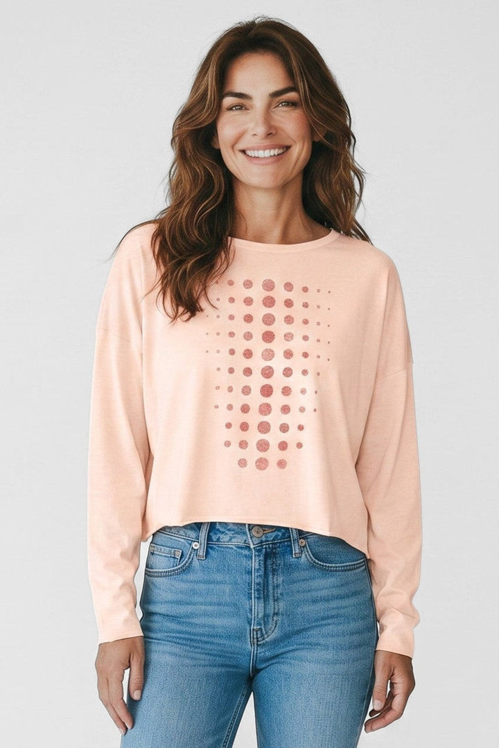 Pima Cotton Mini Metallic Luxury Tee Blush Gold