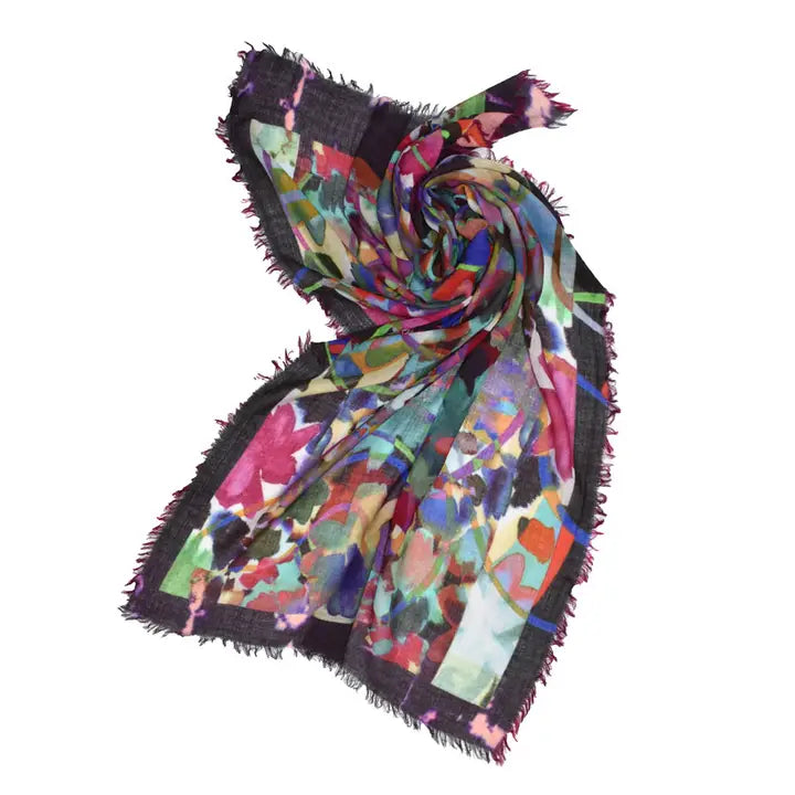 Andor Artistic Washed Wool Scarf Multi