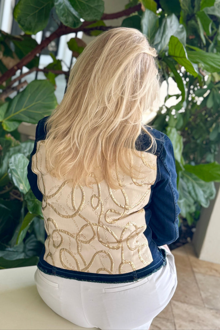 The Dark Denim Jacket / Golden Dreams