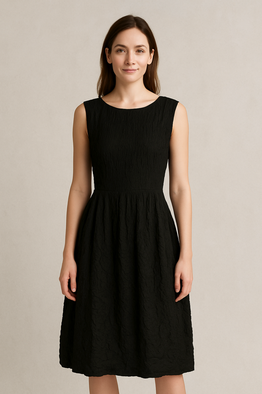 Smash Pocket Dress Black