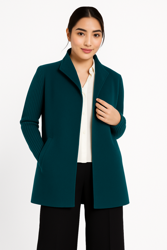 RIB SLEEVE COAT