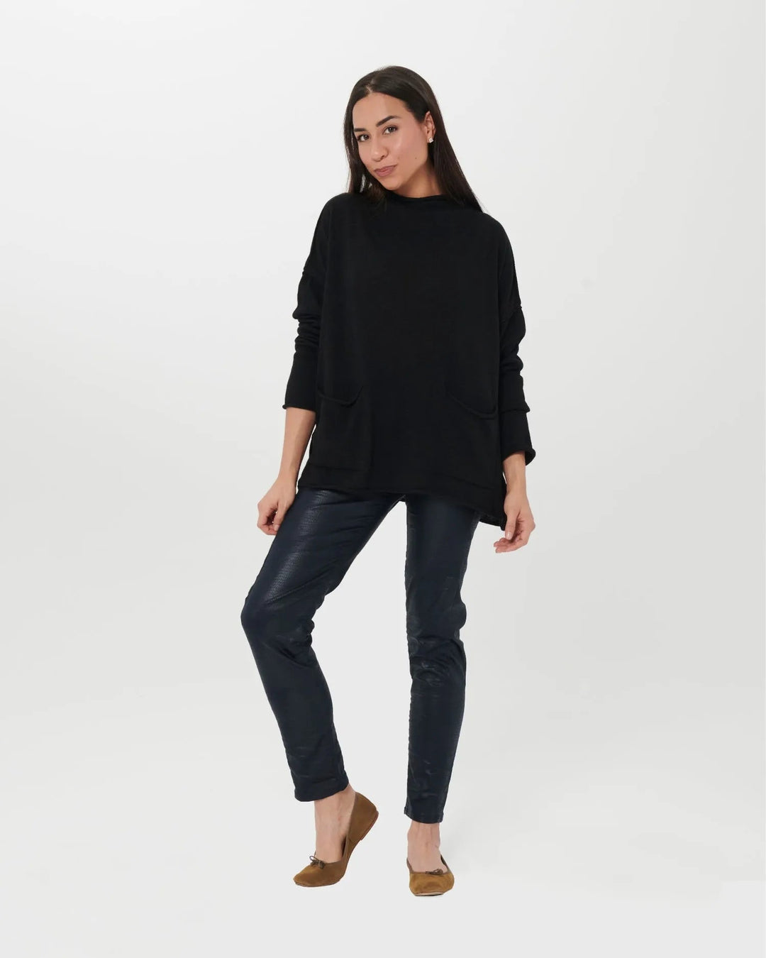 Ozai N Ku Techie Sweater Top, Black