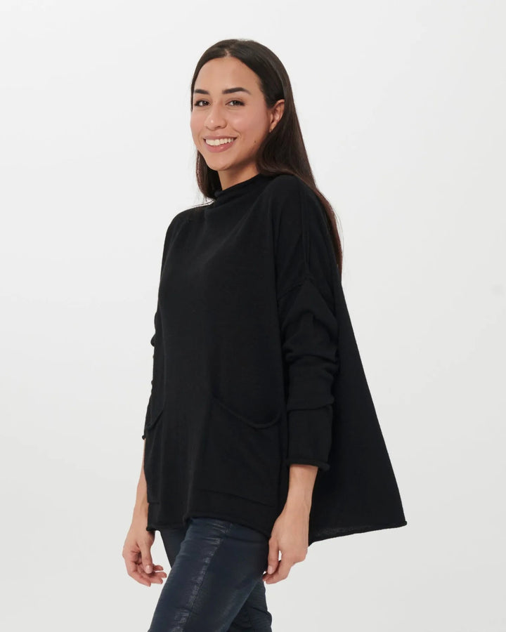 Ozai N Ku Techie Sweater Top, Black