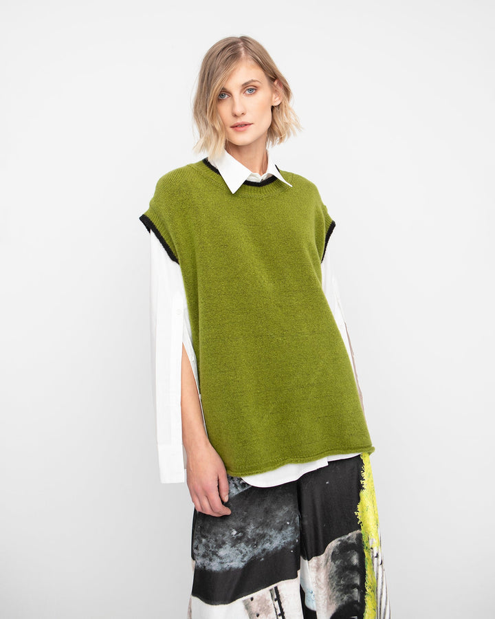 Ozai N Ku Ambrosia Sweater Vest, Green