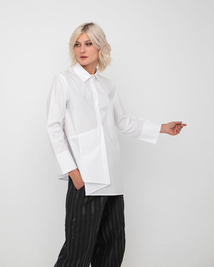 Asymmetrical Shirt White
