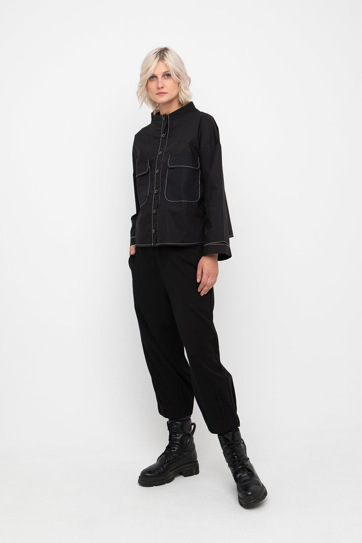 Pull-on Ankle Pant in Black
