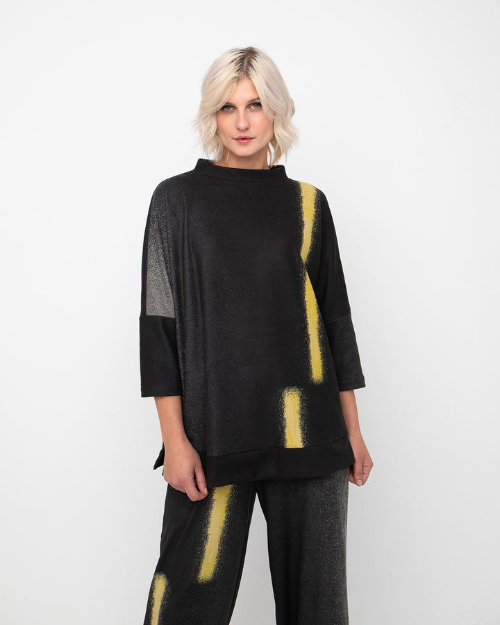 Mock Neck Top in Horizon