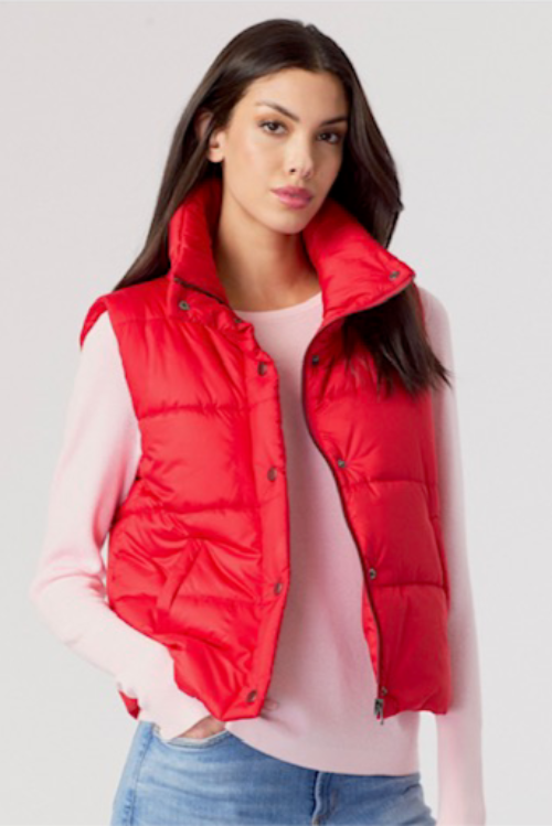 Puffer Hoody Red