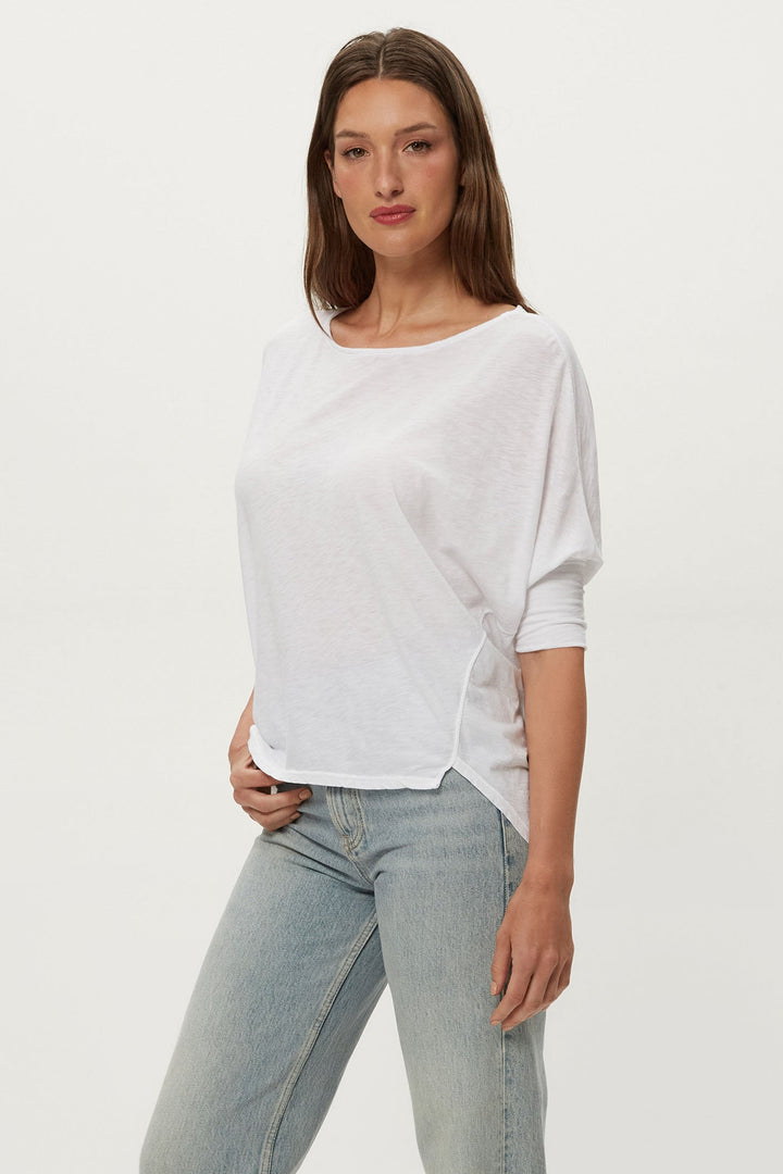 Selma Dolman Tee White