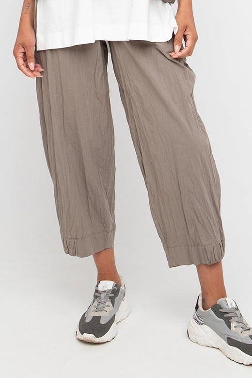 Crinkle Crop Pant Olive