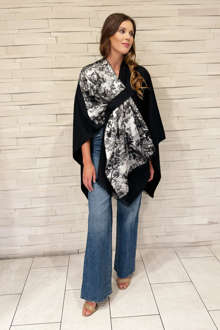 Pull Through Wrap / Black Toile