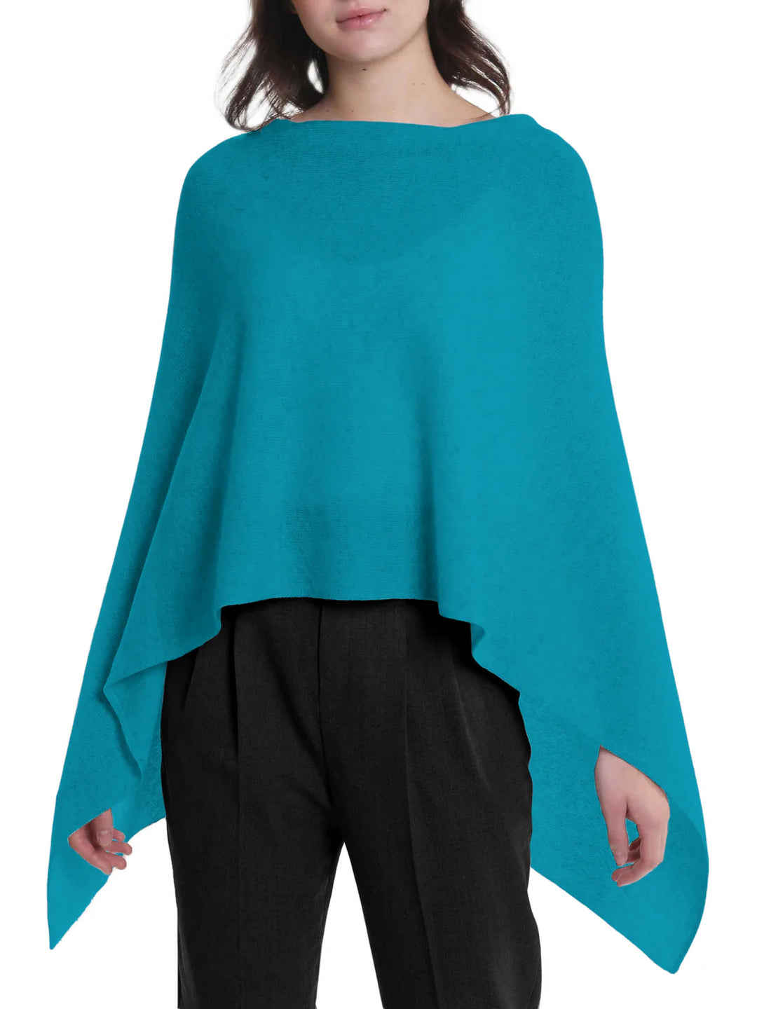 100% Cashmere Topper Retro Teal