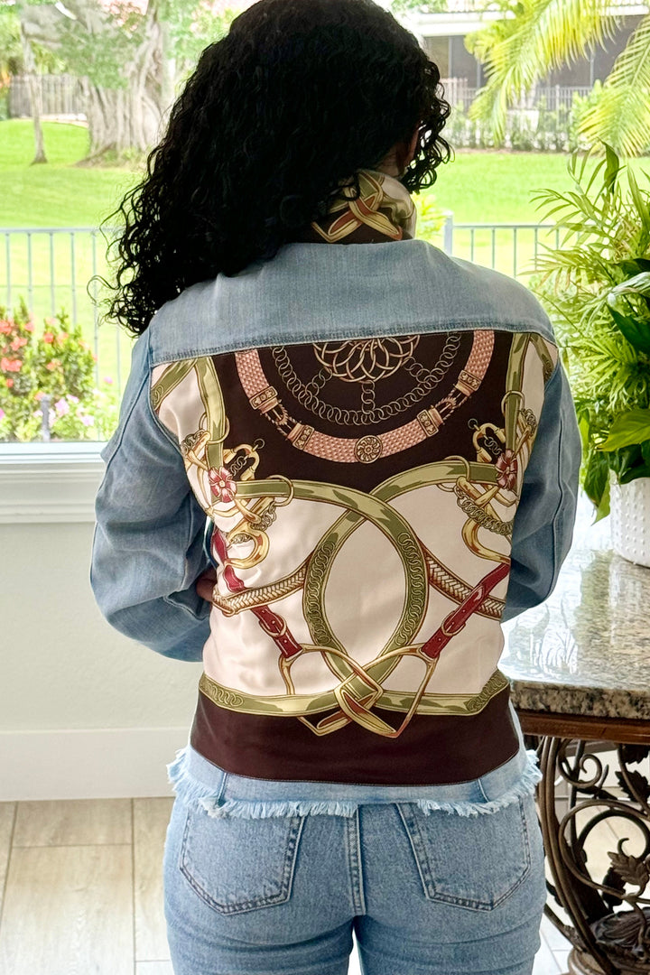 The Light Denim Jacket / Olive Stirrup