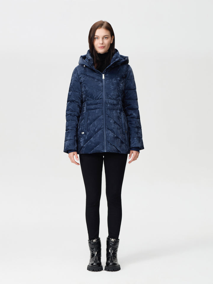 Velvet Shimmer Coat Navy
