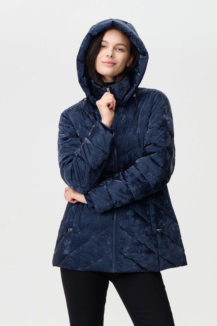 Velvet Shimmer Coat Navy