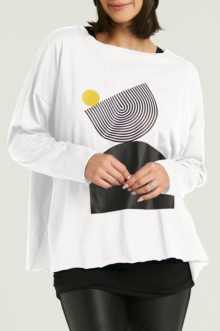 Balance Boxy Tee White