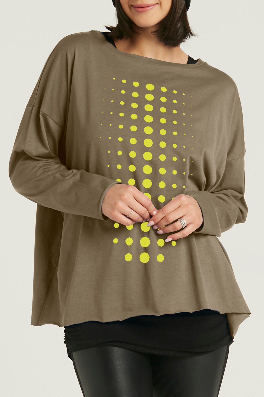 Luxury Dot Tee Loden