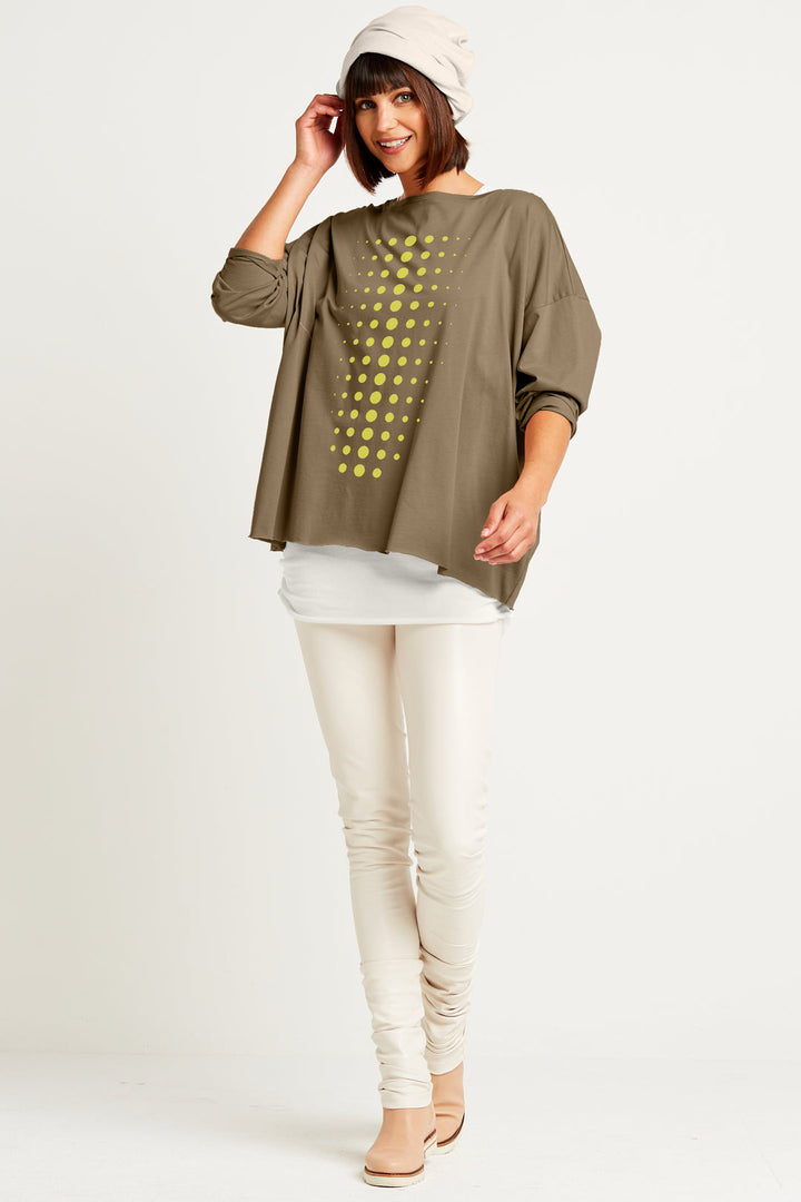 Luxury Dot Tee Loden