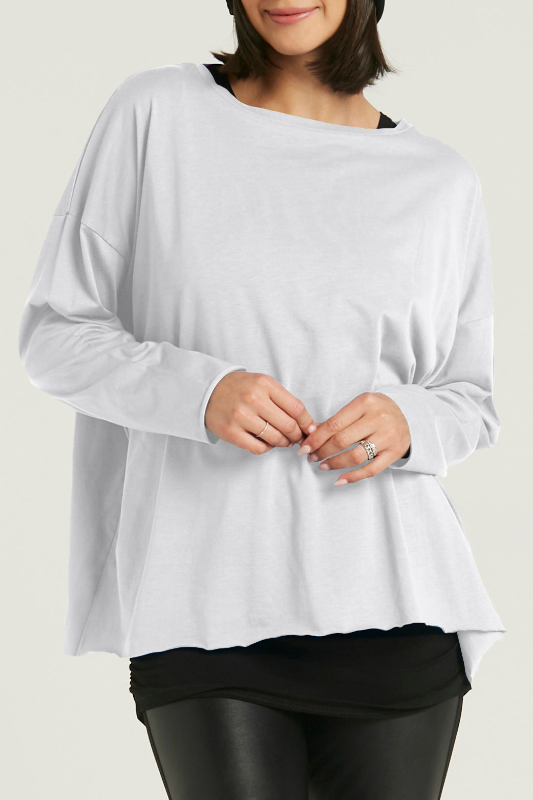 Cotton Luxury Boxy T White