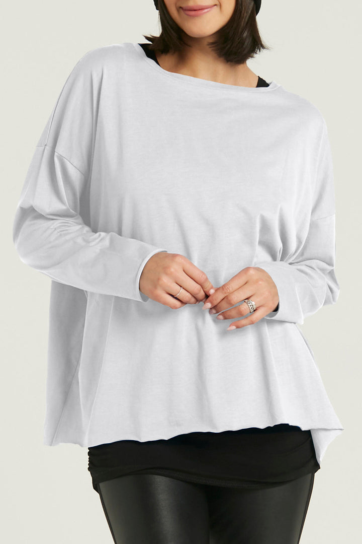 Cotton Luxury Boxy T White