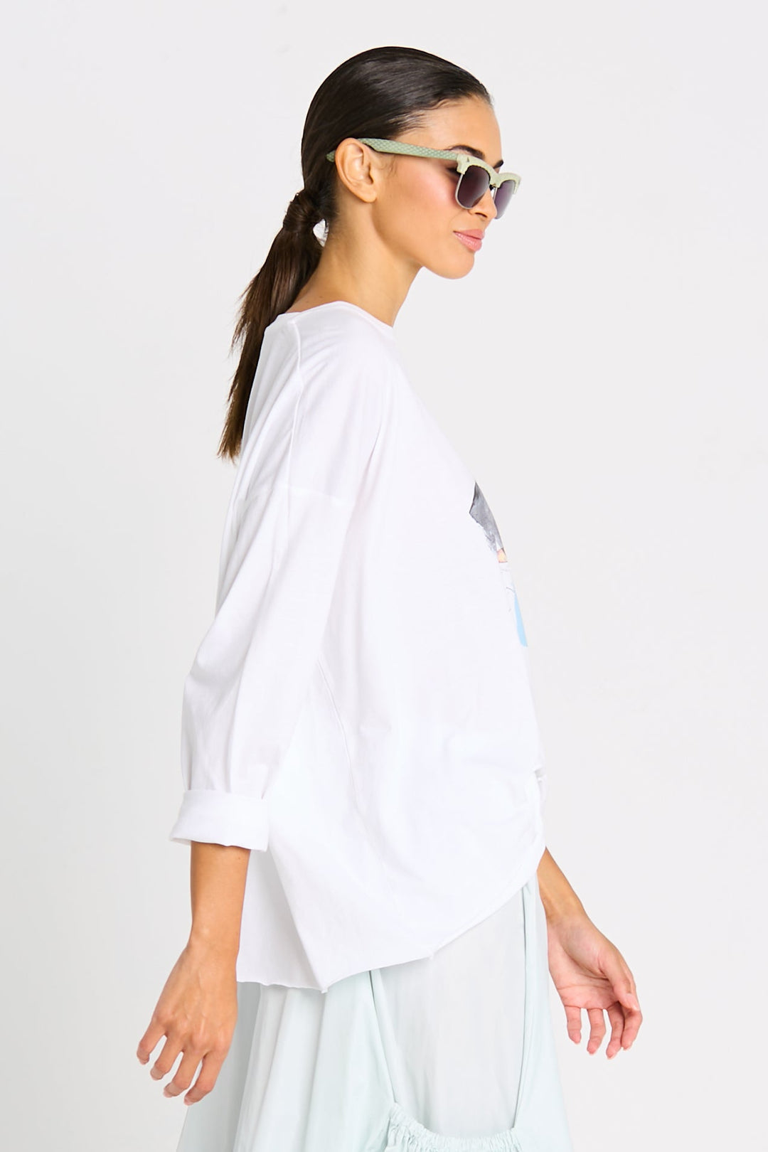 Pima Cotton Luxury Boxy Tee "Watercolor"
