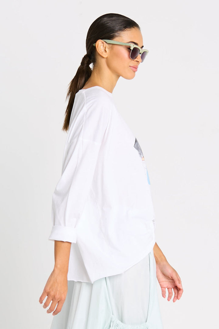 Pima Cotton Luxury Boxy Tee "Watercolor"