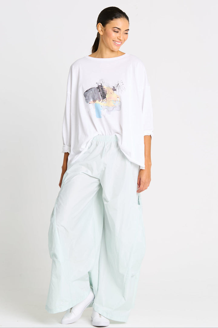 Pima Cotton Luxury Boxy Tee "Watercolor"