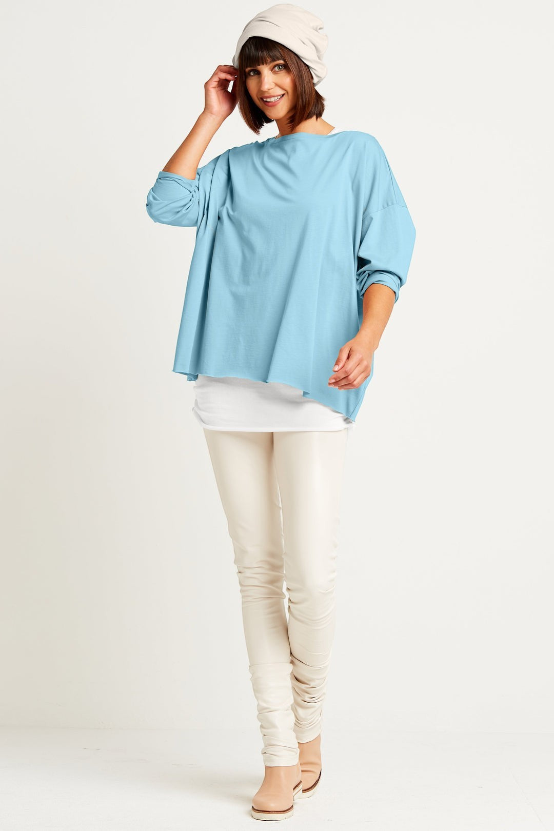 Pima Cotton Luxury Boxy Tee Cameo