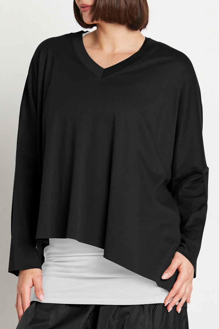 V-Neck Top Black