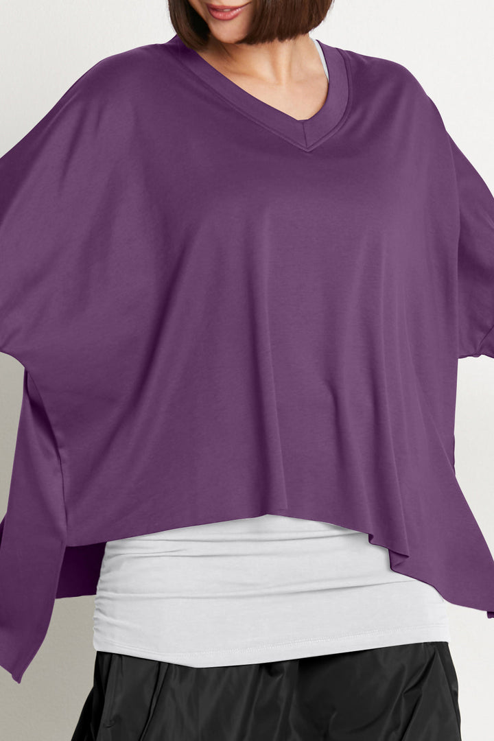 V-Neck Top Plum