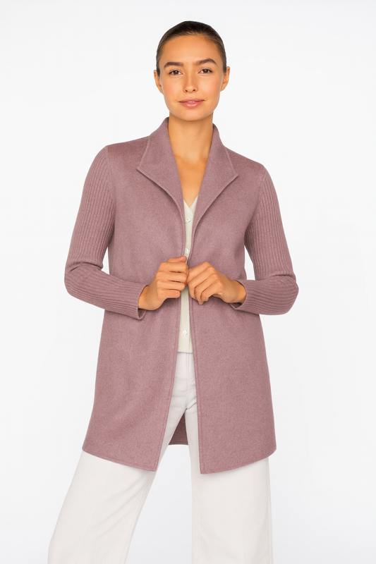 RIB SLEEVE COAT
