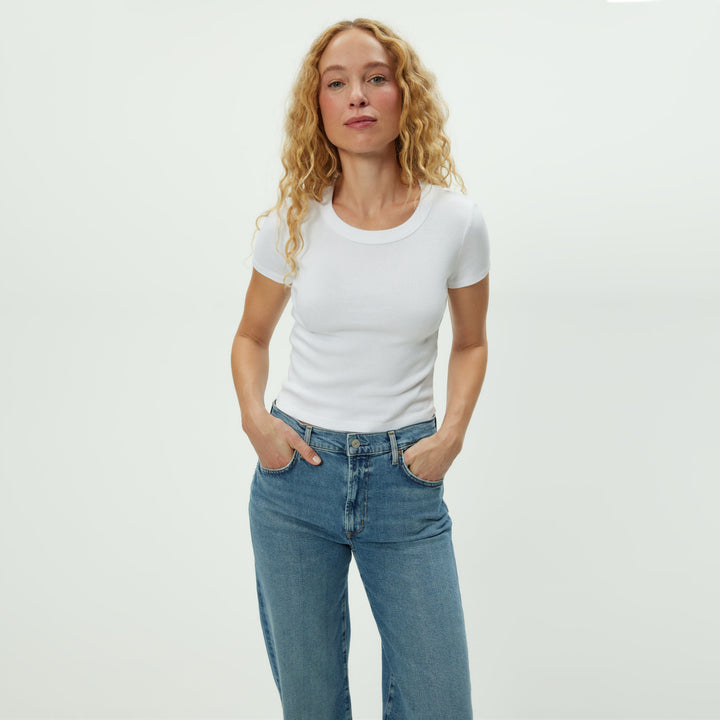 Fallon Shine Short Sleeve Tee White