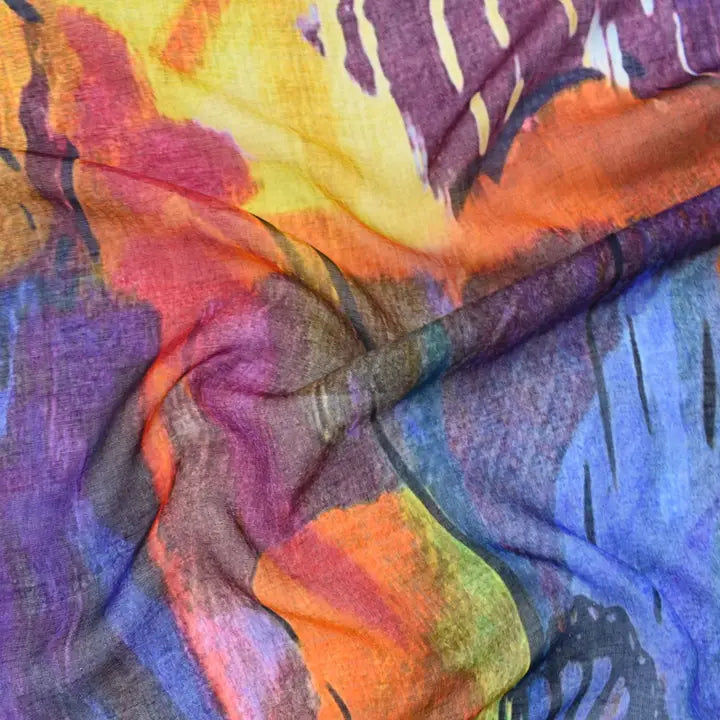 Button Abstract Scarf