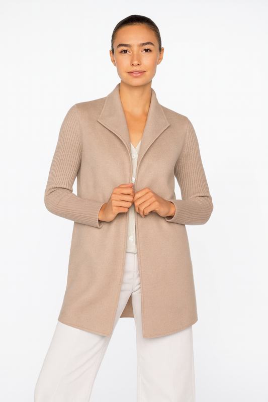 RIB SLEEVE COAT