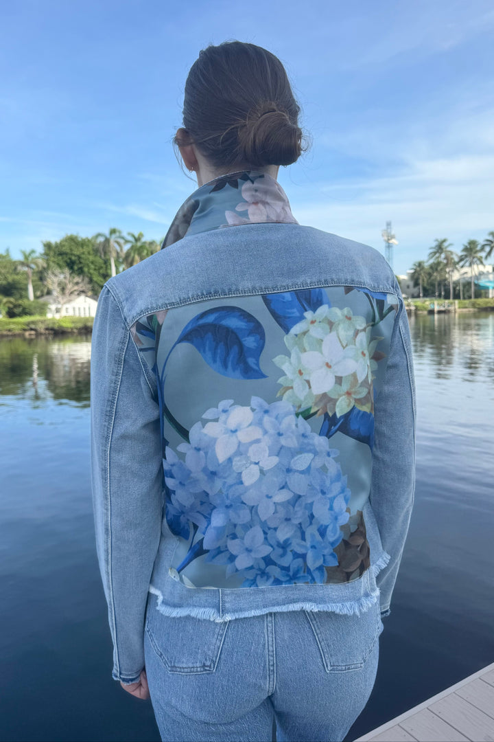 The Light Denim Jacket / Mixed Hydrangea