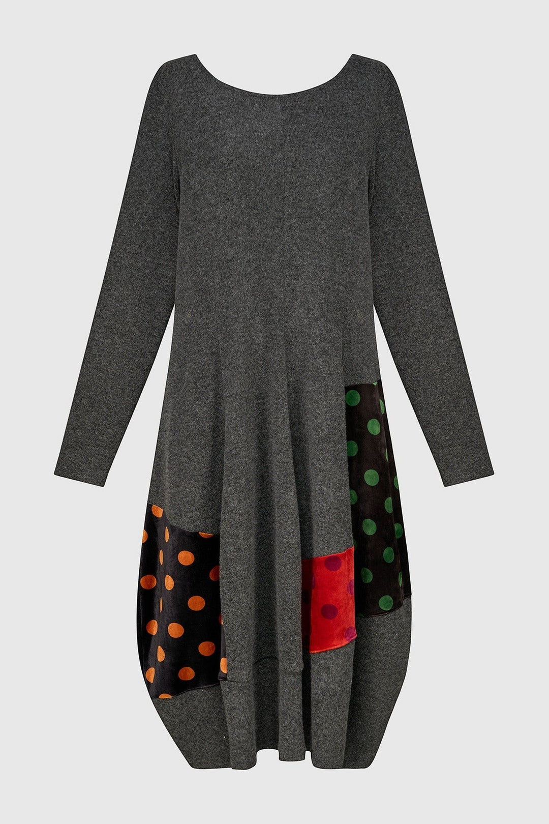 Dot Patch Bubble Hem Dress Mix