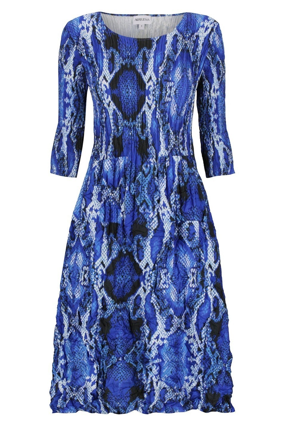 blue snake print dress Blue Snake Print Dress – Dolls Kill main image 1