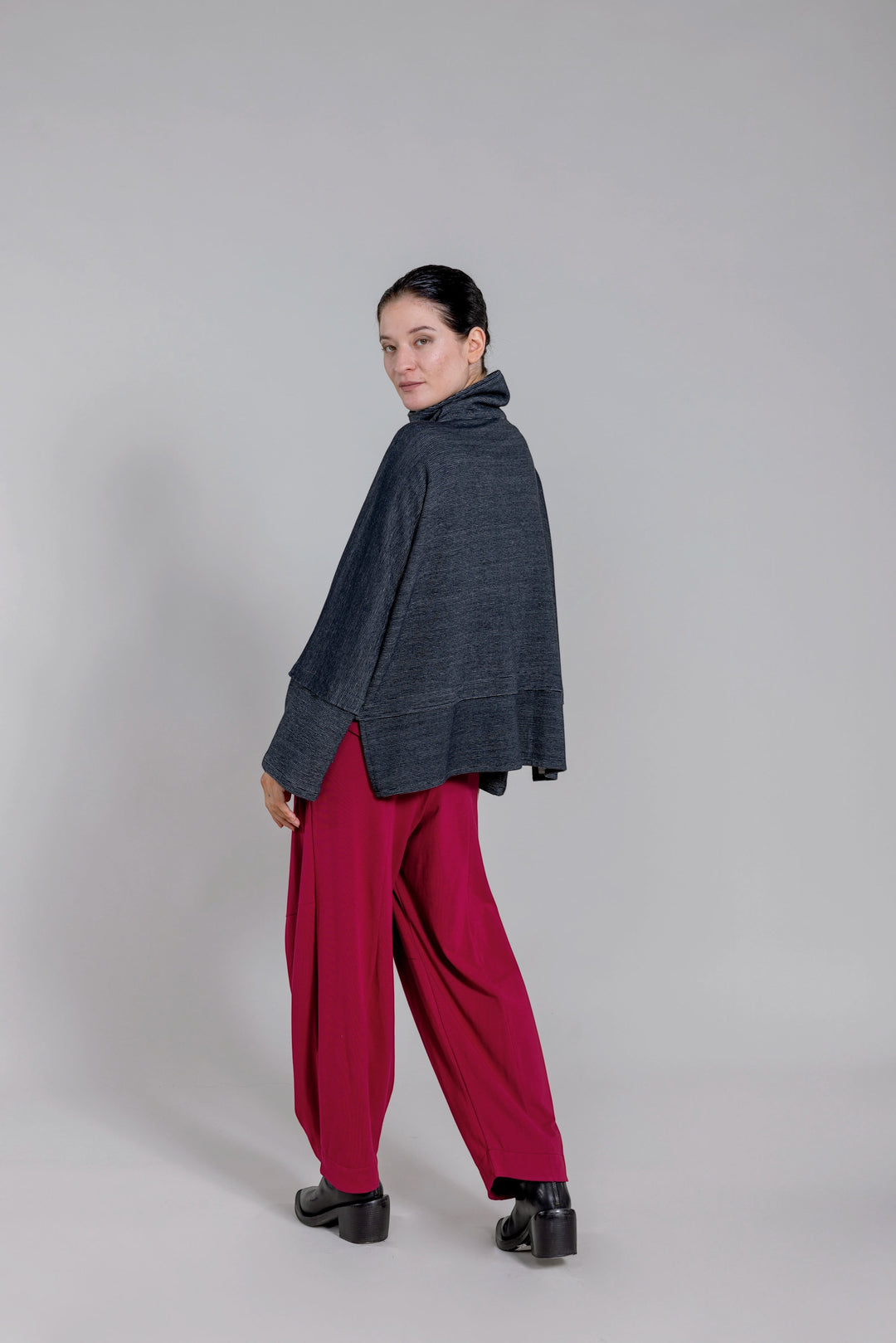 Amara Zip Swing Jacket Black Heather